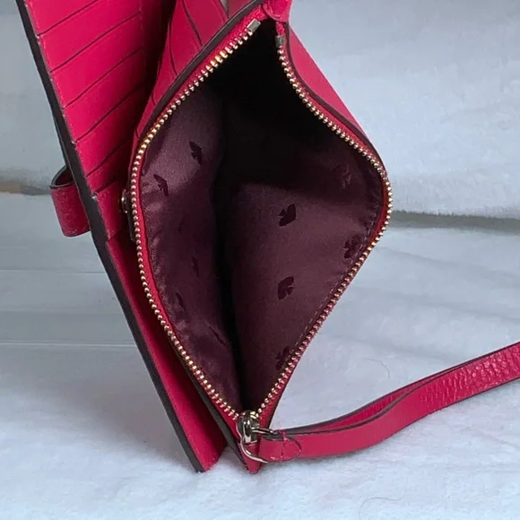 Kate Spade Fuchsia Leather Wallet and phone holder - Picture 6 of 6